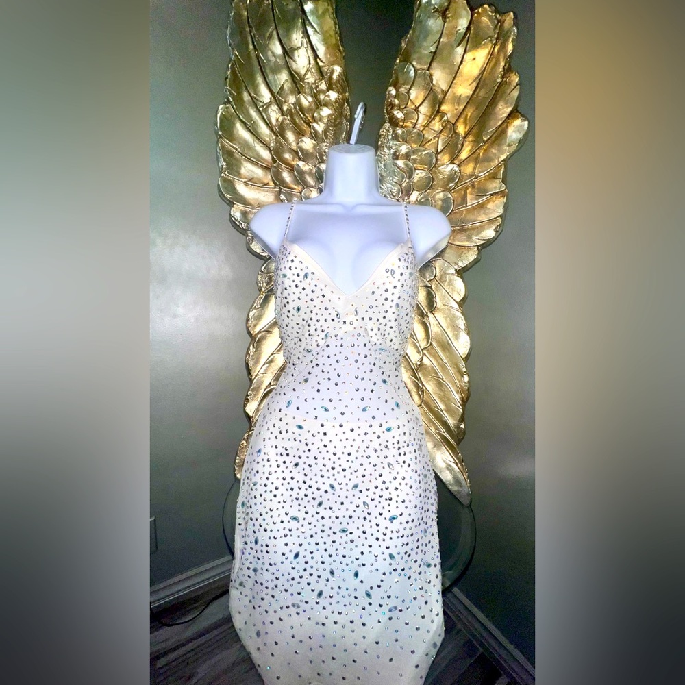 Stunning Banjul Crystal/Studs Sexy Cocktail Dress